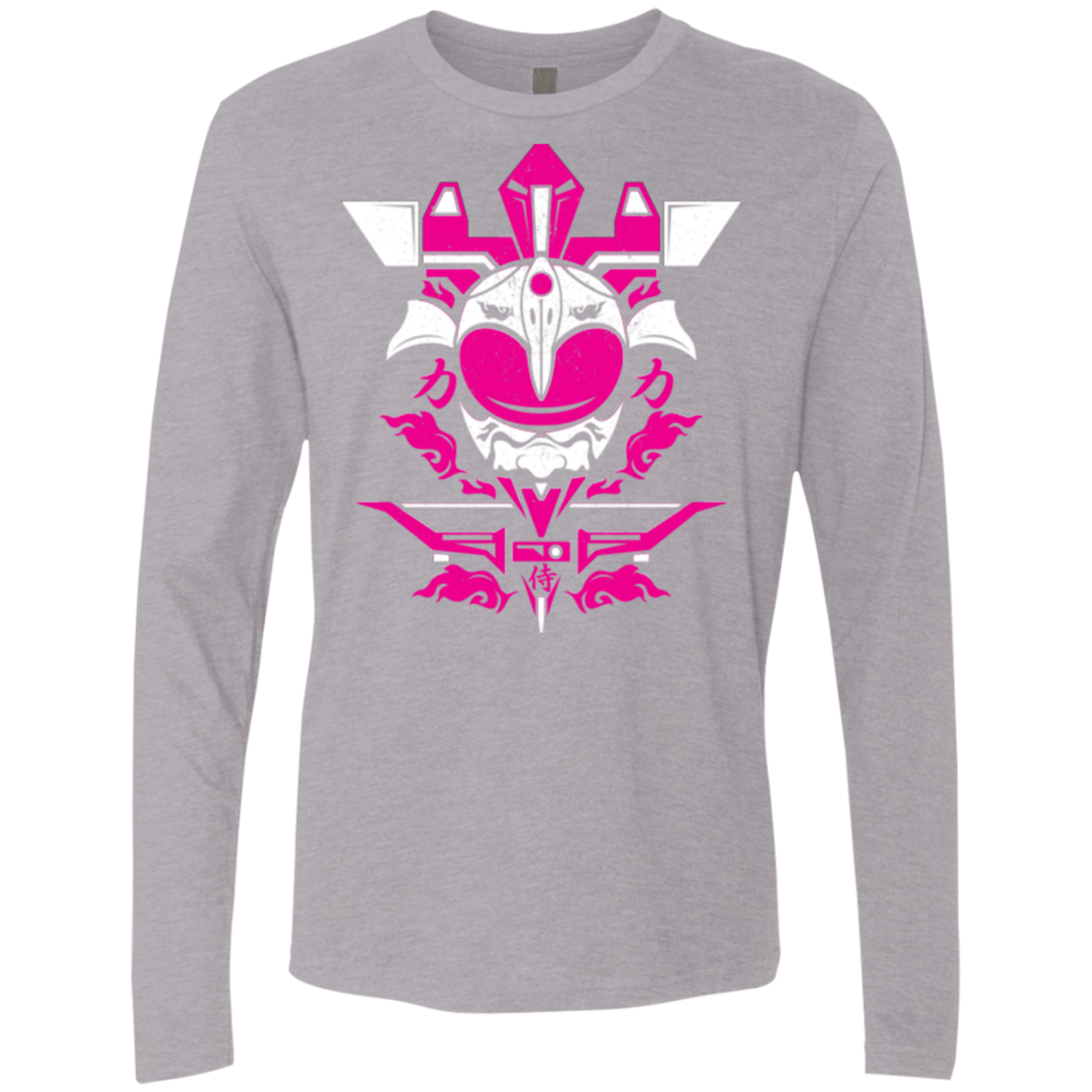 T-Shirts Heather Grey / Small Pink Ranger Men's Premium Long Sleeve