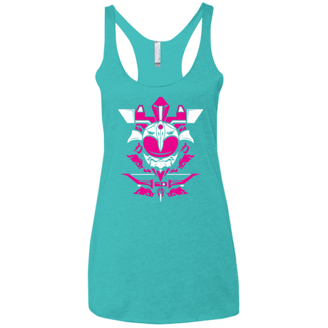 T-Shirts Tahiti Blue / X-Small Pink Ranger Women's Triblend Racerback Tank
