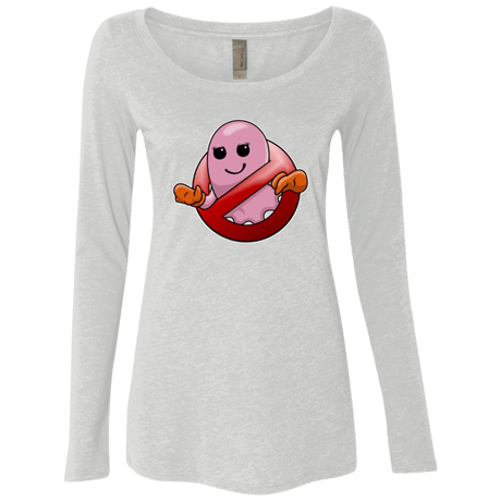 T-Shirts Heather White / Small Pinky Buster Women's Triblend Long Sleeve Shirt