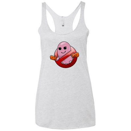 T-Shirts Heather White / X-Small Pinky Buster Women's Triblend Racerback Tank