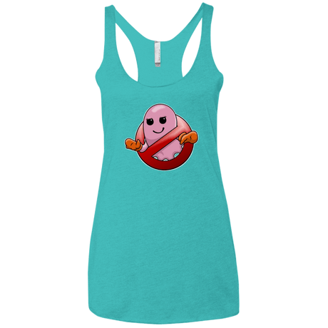 T-Shirts Tahiti Blue / X-Small Pinky Buster Women's Triblend Racerback Tank