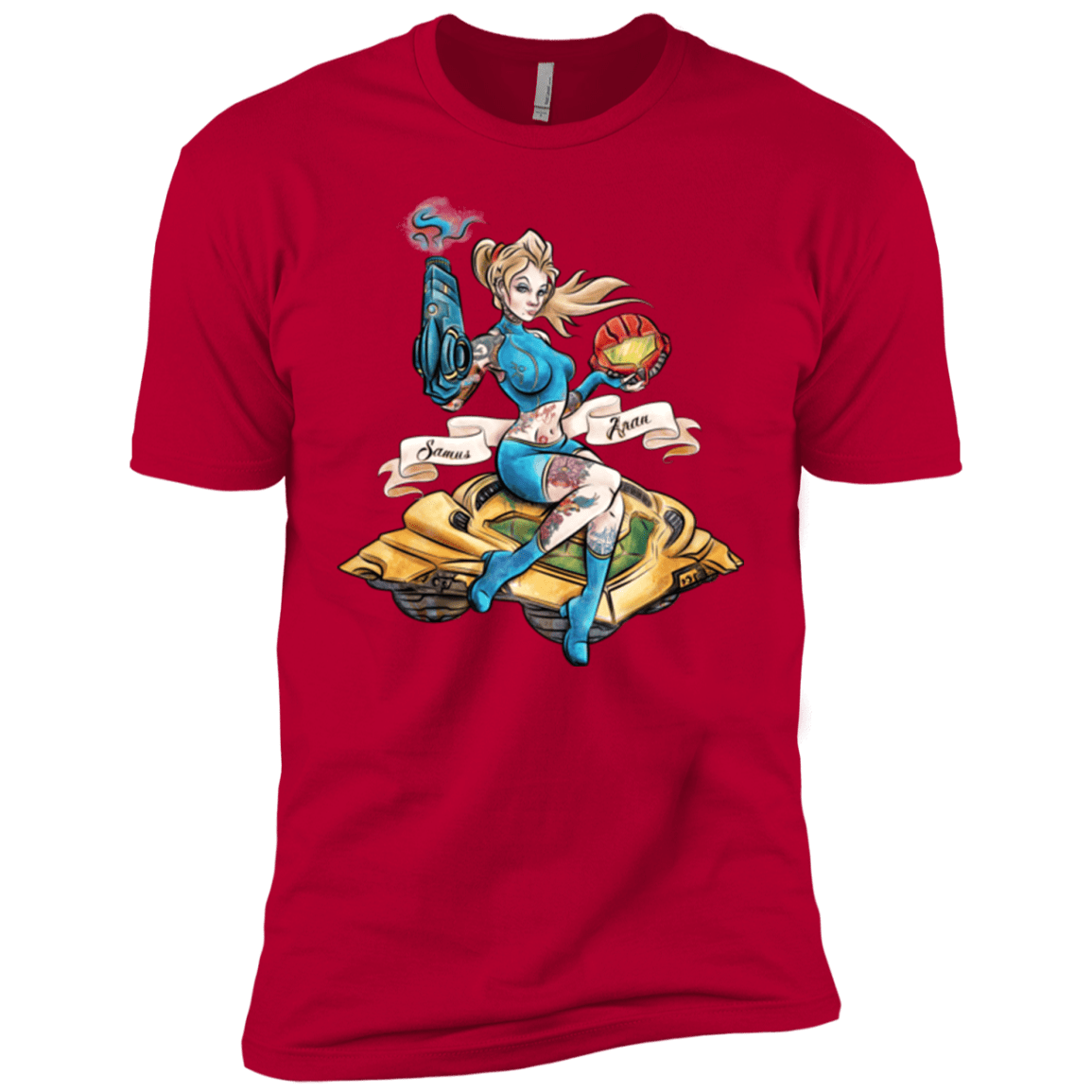 T-Shirts Red / YXS PINUP SAMUS Boys Premium T-Shirt