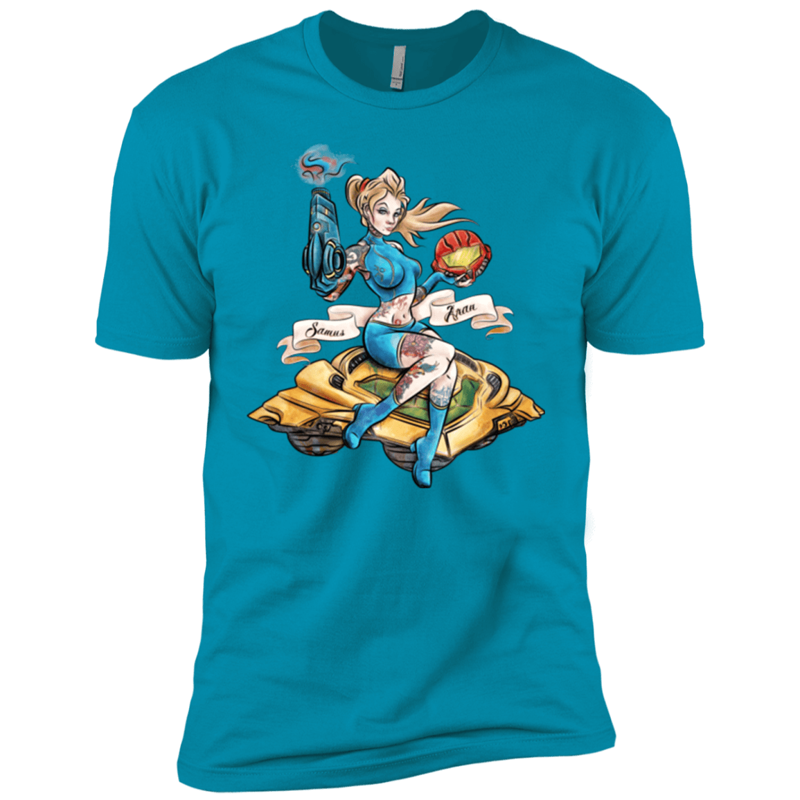 T-Shirts Turquoise / YXS PINUP SAMUS Boys Premium T-Shirt