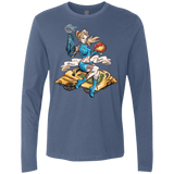 T-Shirts Indigo / Small PINUP SAMUS Men's Premium Long Sleeve