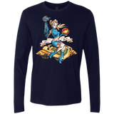 T-Shirts Midnight Navy / Small PINUP SAMUS Men's Premium Long Sleeve