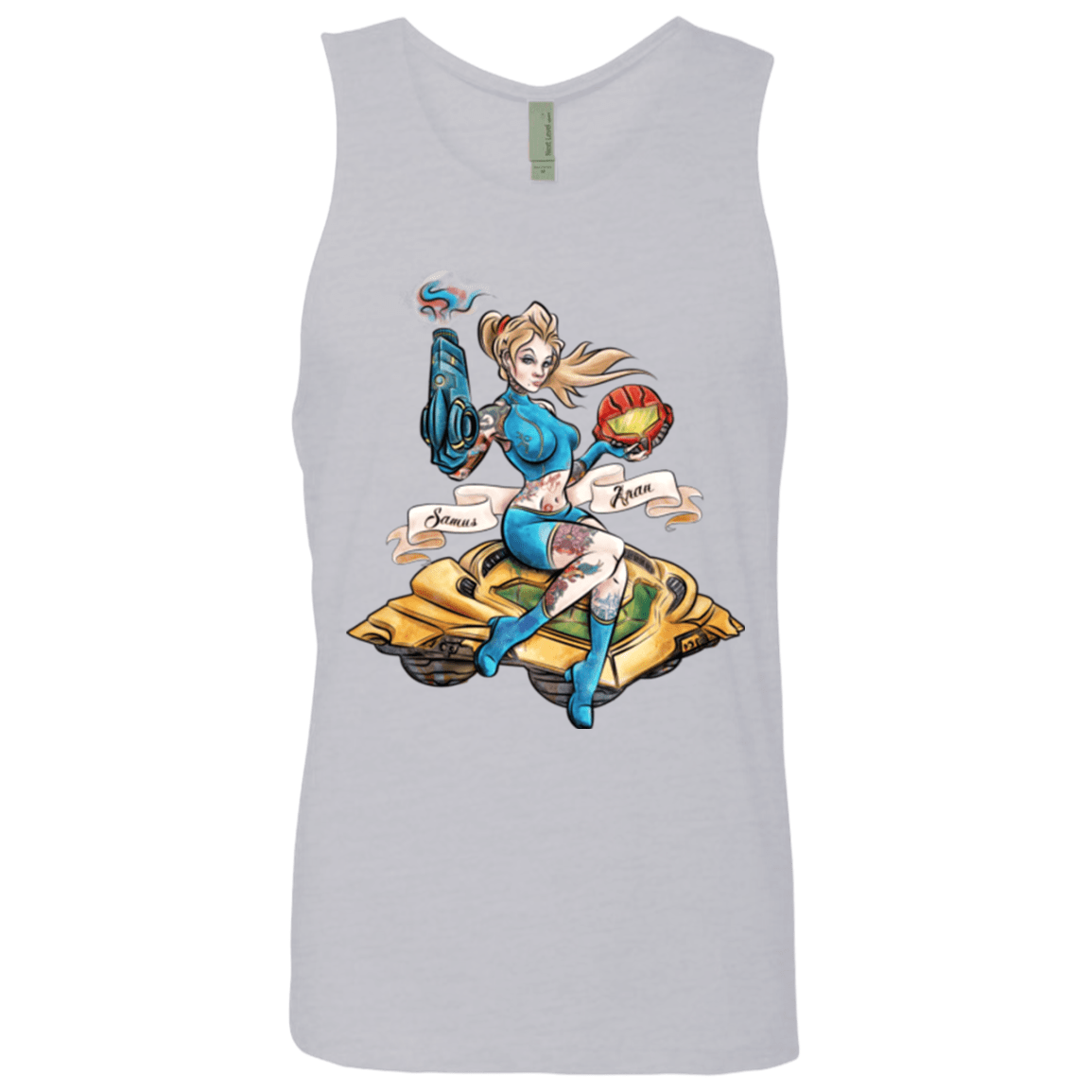 T-Shirts Heather Grey / Small PINUP SAMUS Men's Premium Tank Top