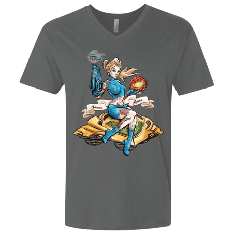 T-Shirts Heavy Metal / X-Small PINUP SAMUS Men's Premium V-Neck