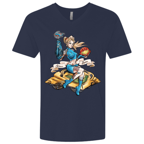 T-Shirts Midnight Navy / X-Small PINUP SAMUS Men's Premium V-Neck