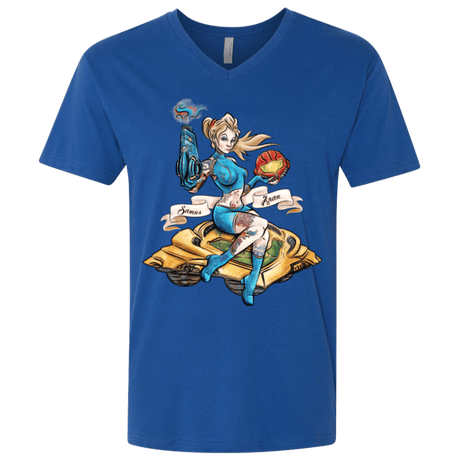 T-Shirts Royal / X-Small PINUP SAMUS Men's Premium V-Neck