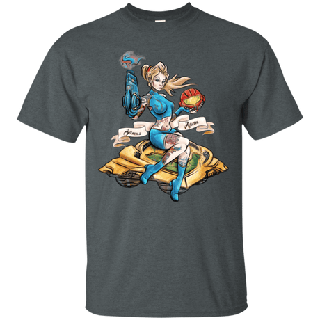 T-Shirts Dark Heather / Small PINUP SAMUS T-Shirt