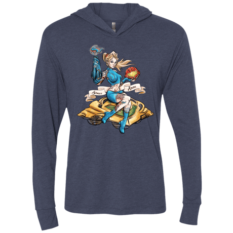 T-Shirts Vintage Navy / X-Small PINUP SAMUS Triblend Long Sleeve Hoodie Tee