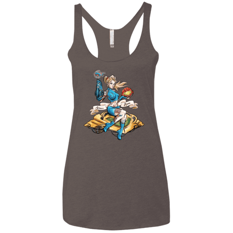 T-Shirts Macchiato / X-Small PINUP SAMUS Women's Triblend Racerback Tank