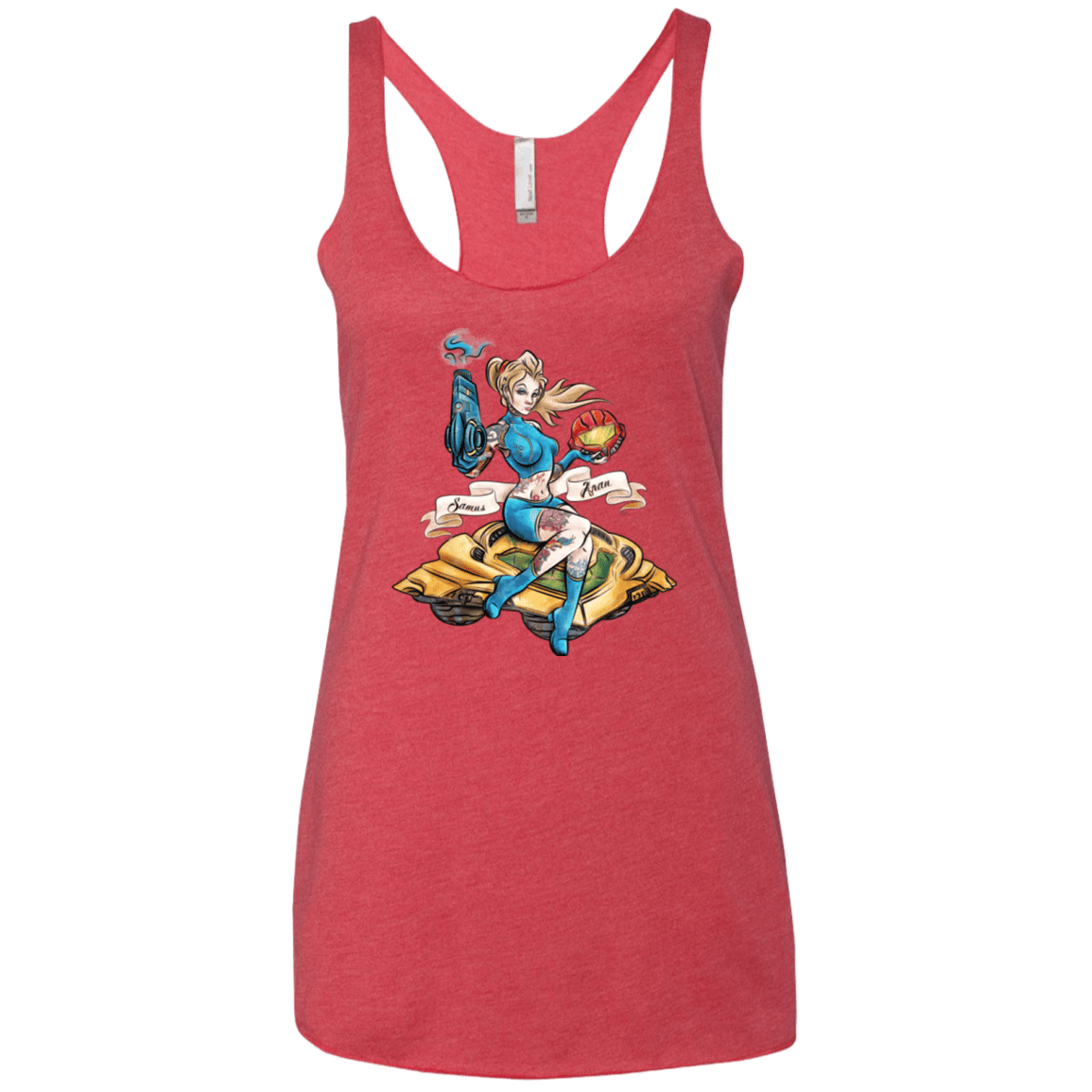 PINUP SAMUS Women's Triblend Racerback Tank