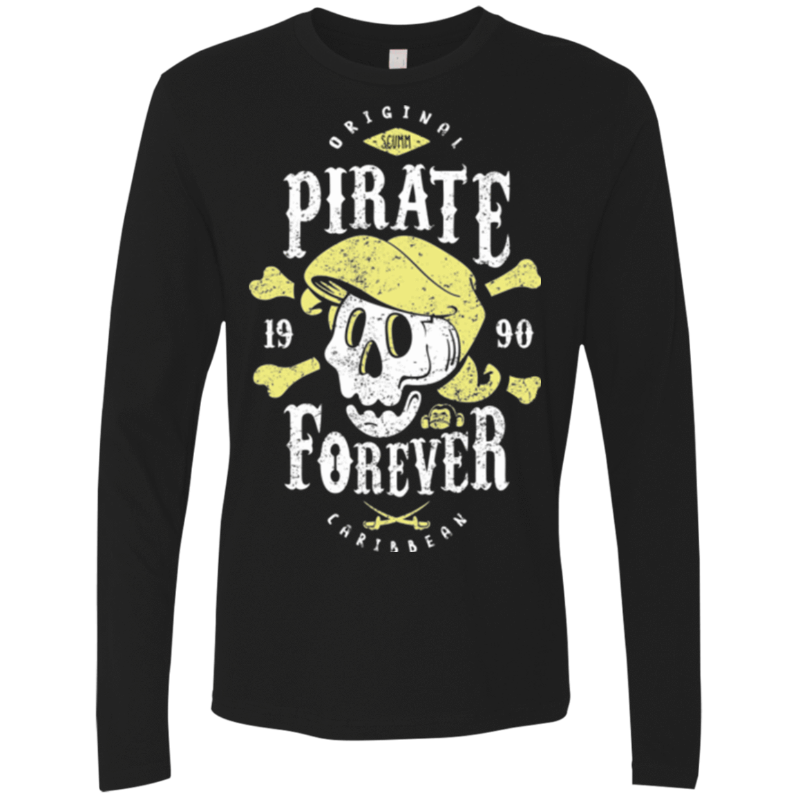 T-Shirts Black / Small Pirate Forever Men's Premium Long Sleeve
