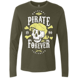 T-Shirts Military Green / Small Pirate Forever Men's Premium Long Sleeve