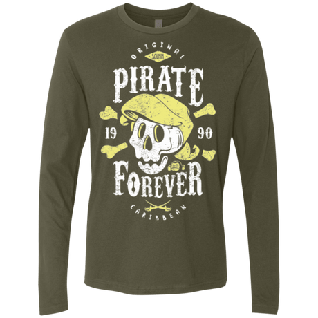 T-Shirts Military Green / Small Pirate Forever Men's Premium Long Sleeve