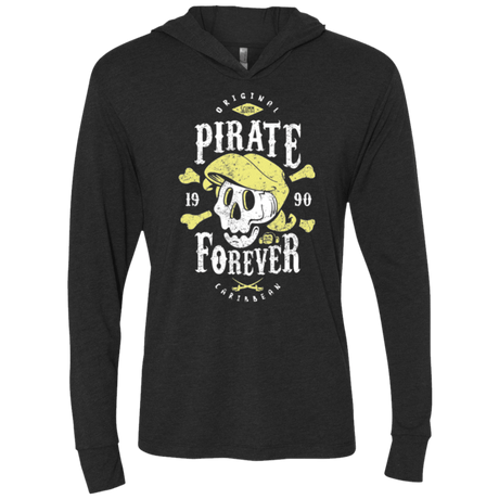 T-Shirts Vintage Black / X-Small Pirate Forever Triblend Long Sleeve Hoodie Tee