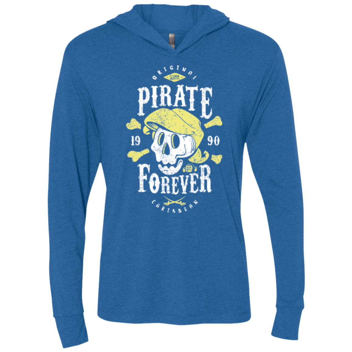 T-Shirts Vintage Royal / X-Small Pirate Forever Triblend Long Sleeve Hoodie Tee
