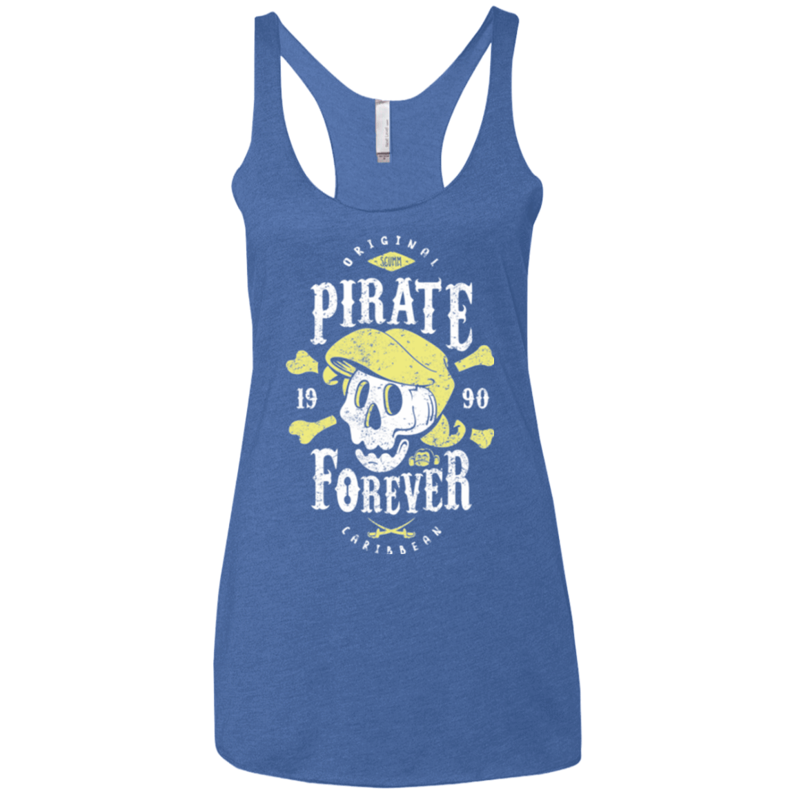 T-Shirts Vintage Royal / X-Small Pirate Forever Women's Triblend Racerback Tank