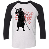 T-Shirts Heather White/Vintage Black / X-Small Pirate Hunter (2) Men's Triblend 3/4 Sleeve