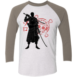 T-Shirts Heather White/Vintage Grey / X-Small Pirate Hunter (2) Men's Triblend 3/4 Sleeve