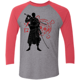 T-Shirts Premium Heather/ Vintage Red / X-Small Pirate Hunter (2) Men's Triblend 3/4 Sleeve