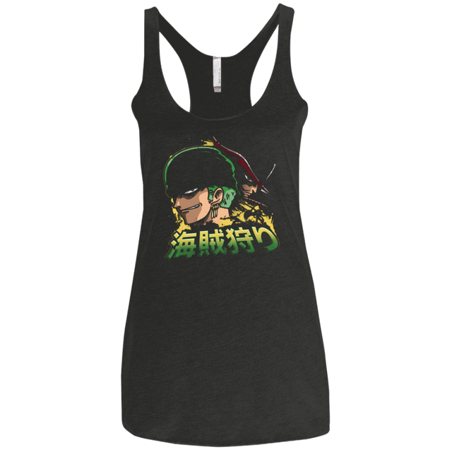 T-Shirts Vintage Black / X-Small Pirate Hunter (3) Women's Triblend Racerback Tank