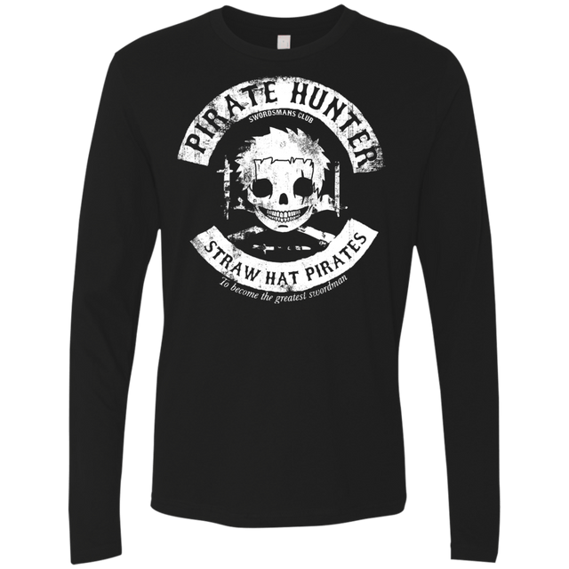 T-Shirts Black / S Pirate Hunter Skull Men's Premium Long Sleeve