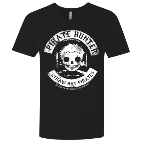 T-Shirts Black / X-Small Pirate Hunter Skull Men's Premium V-Neck
