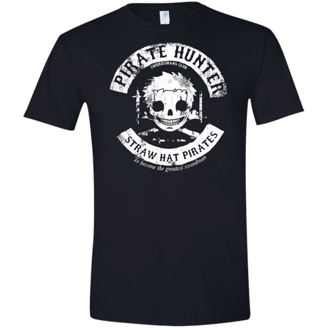 T-Shirts Black / X-Small Pirate Hunter Skull Men's Semi-Fitted Softstyle