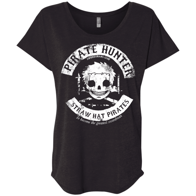 T-Shirts Vintage Black / X-Small Pirate Hunter Skull Triblend Dolman Sleeve