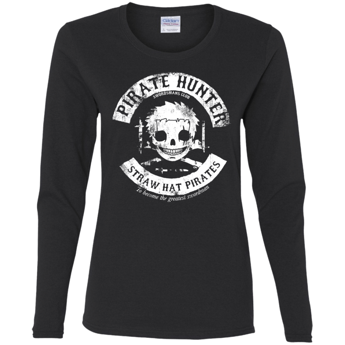 T-Shirts Black / S Pirate Hunter Skull Women's Long Sleeve T-Shirt