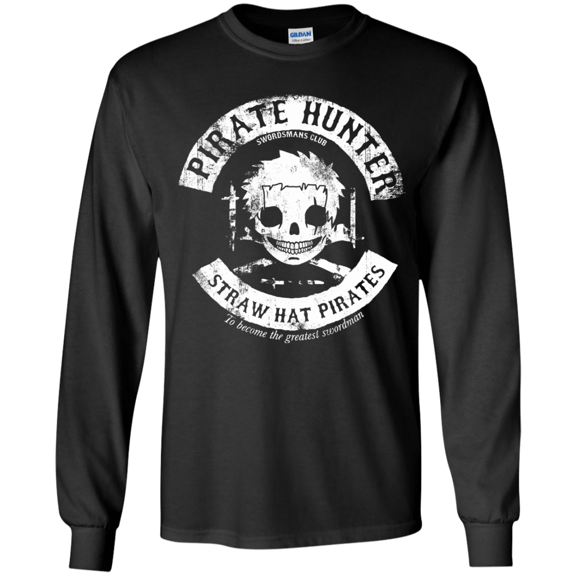 T-Shirts Black / YS Pirate Hunter Skull Youth Long Sleeve T-Shirt