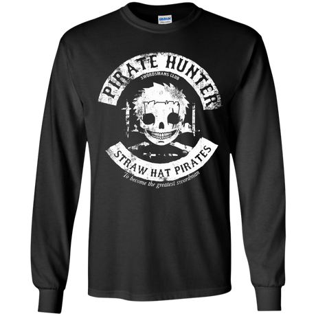 T-Shirts Black / YS Pirate Hunter Skull Youth Long Sleeve T-Shirt