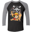 T-Shirts Vintage Black/Premium Heather / X-Small Pirate King Men's Triblend 3/4 Sleeve