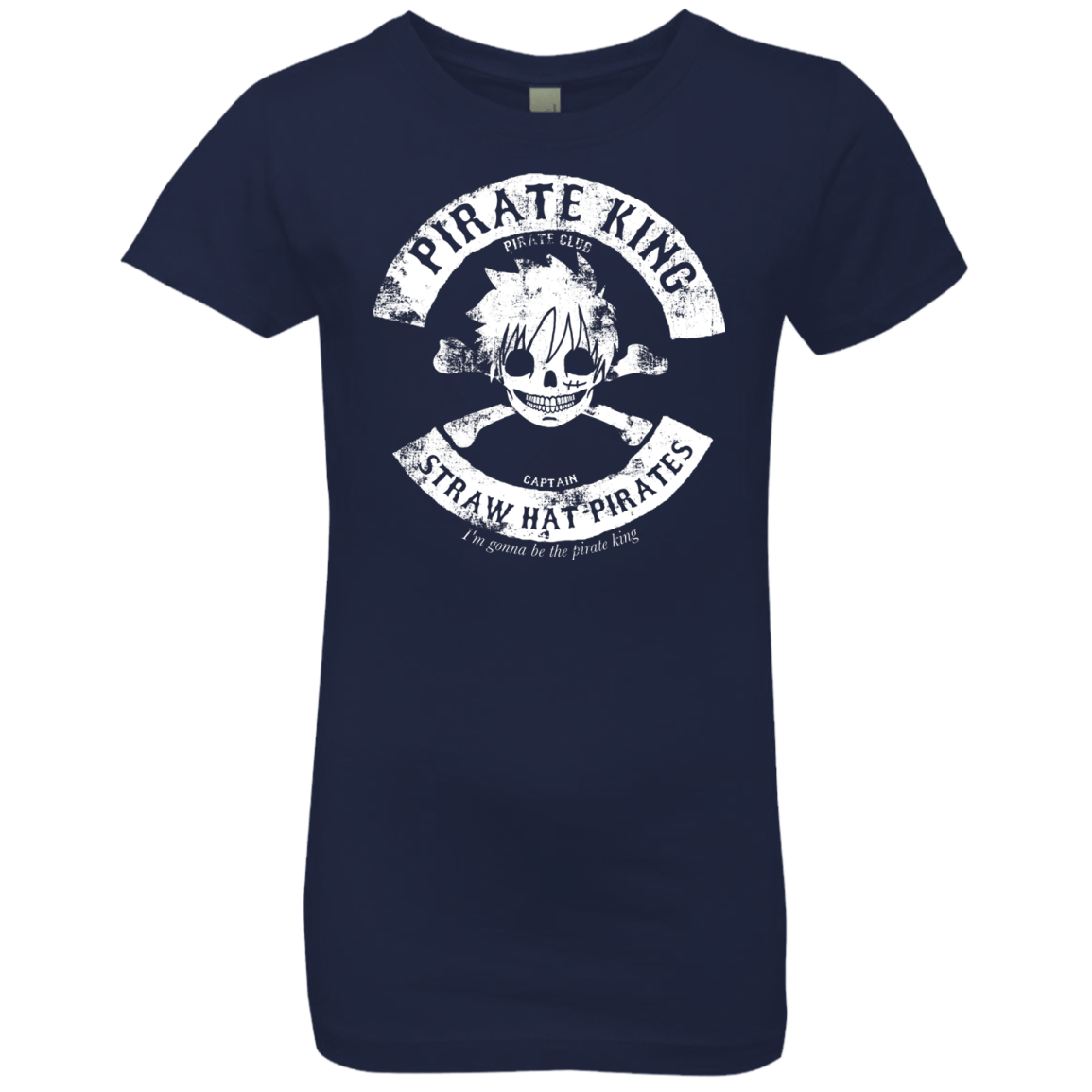 T-Shirts Midnight Navy / YXS Pirate King Skull Girls Premium T-Shirt