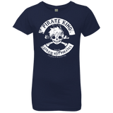 T-Shirts Midnight Navy / YXS Pirate King Skull Girls Premium T-Shirt