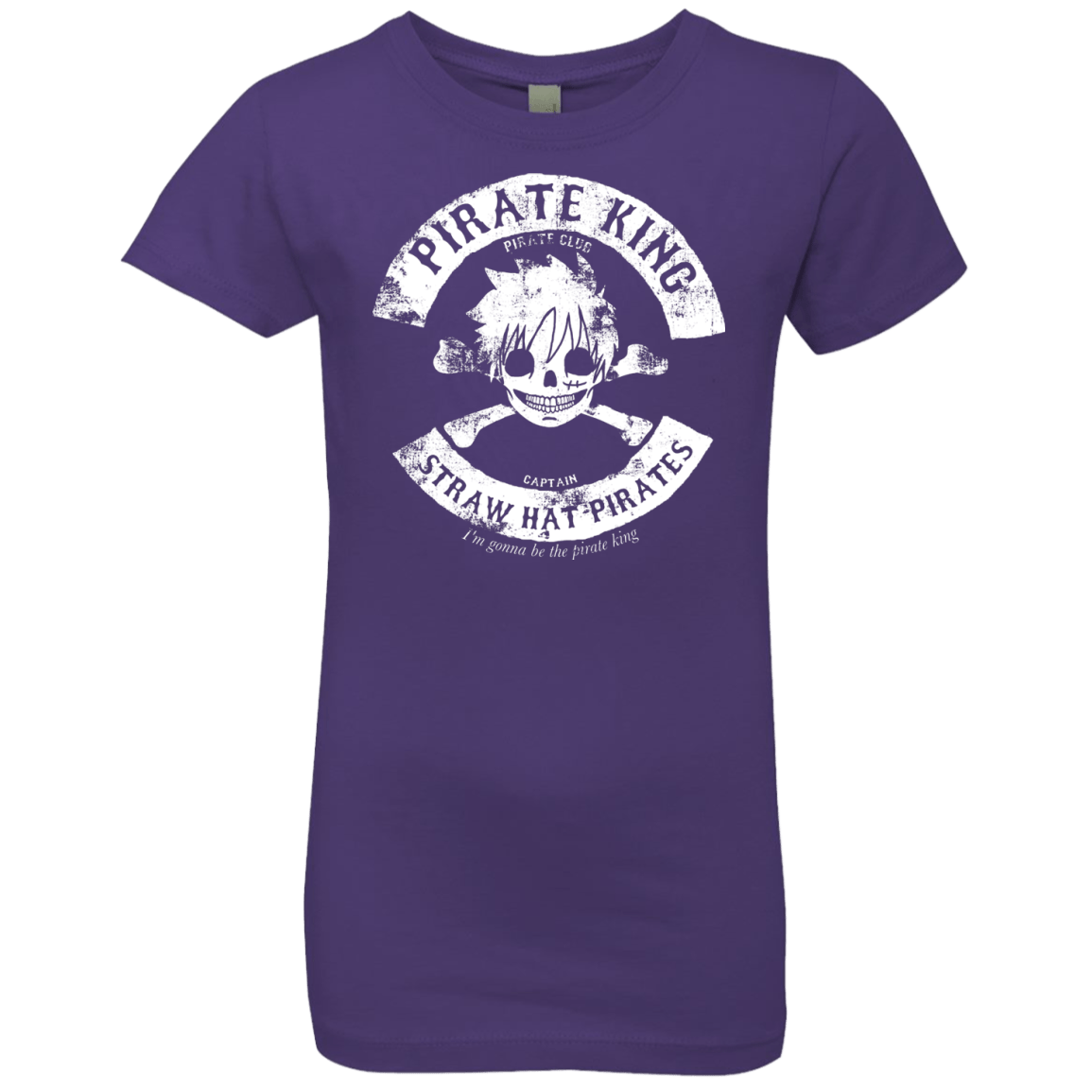 T-Shirts Purple Rush / YXS Pirate King Skull Girls Premium T-Shirt