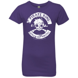 T-Shirts Purple Rush / YXS Pirate King Skull Girls Premium T-Shirt