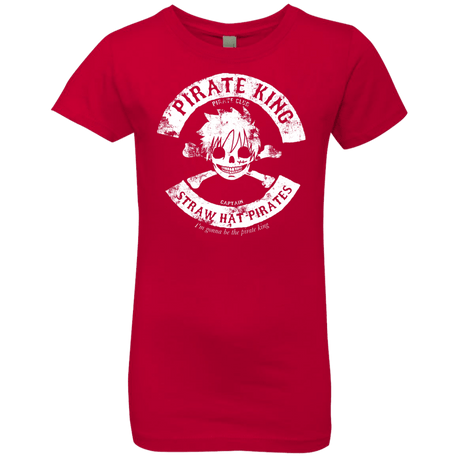 T-Shirts Red / YXS Pirate King Skull Girls Premium T-Shirt