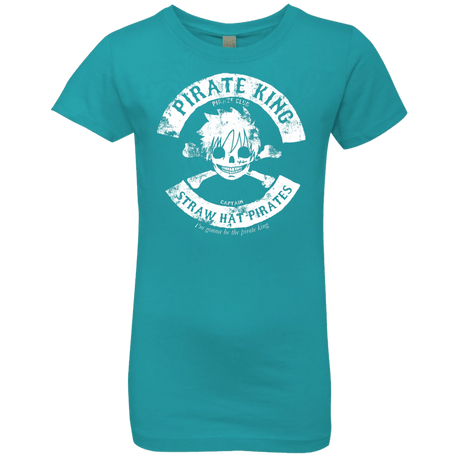 T-Shirts Tahiti Blue / YXS Pirate King Skull Girls Premium T-Shirt