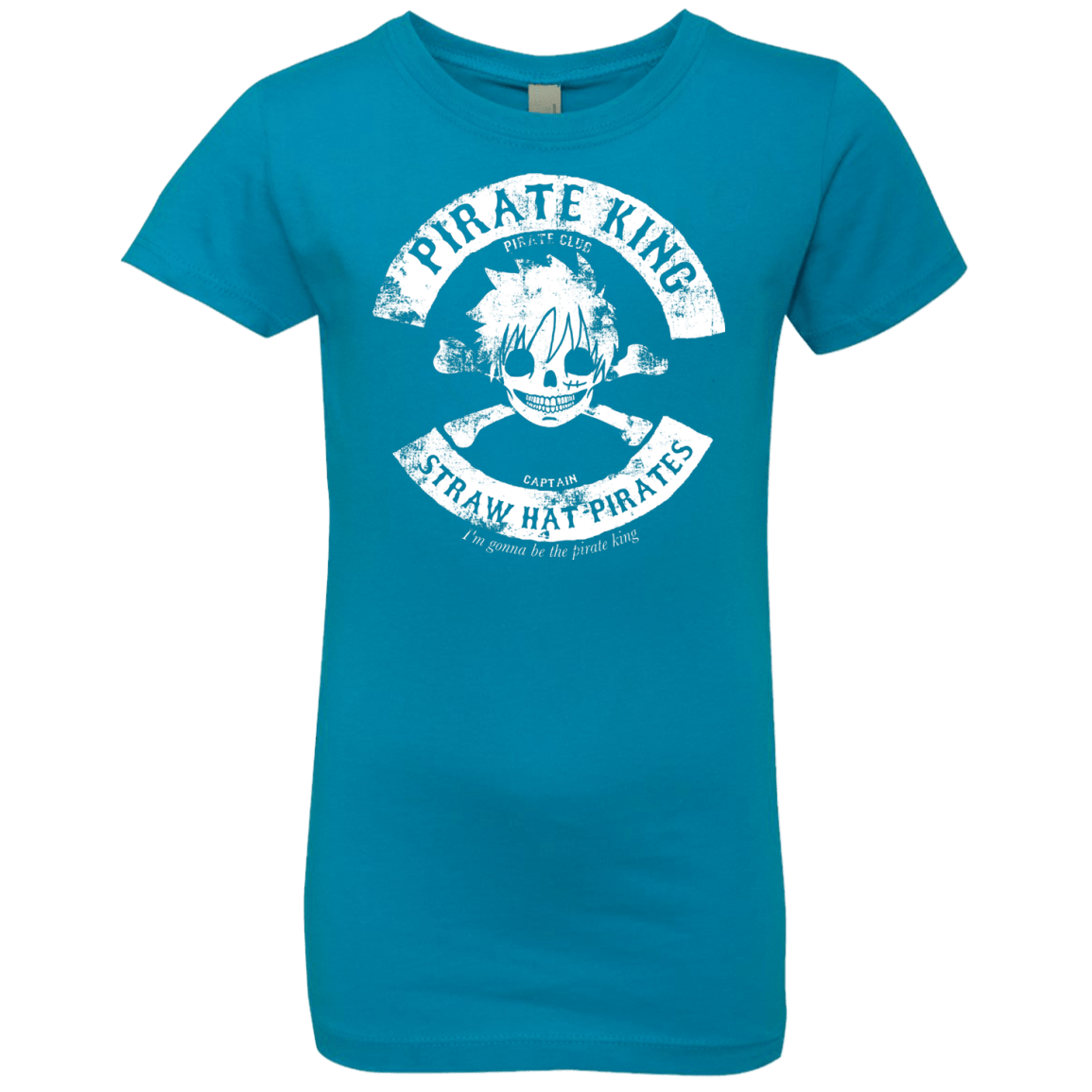 T-Shirts Turquoise / YXS Pirate King Skull Girls Premium T-Shirt