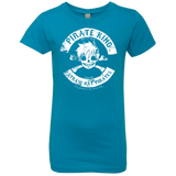 T-Shirts Turquoise / YXS Pirate King Skull Girls Premium T-Shirt