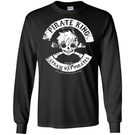 T-Shirts Black / S Pirate King Skull Men's Long Sleeve T-Shirt