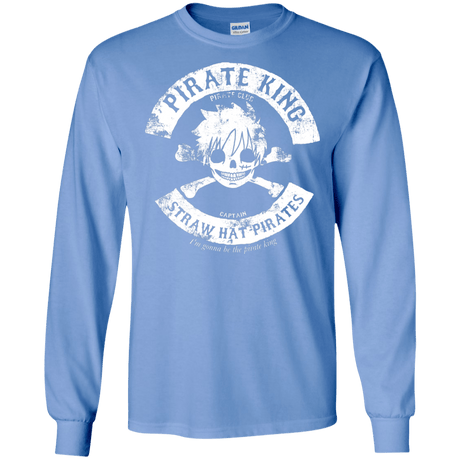 T-Shirts Carolina Blue / S Pirate King Skull Men's Long Sleeve T-Shirt