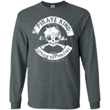 T-Shirts Dark Heather / S Pirate King Skull Men's Long Sleeve T-Shirt