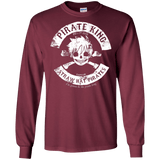 T-Shirts Maroon / S Pirate King Skull Men's Long Sleeve T-Shirt