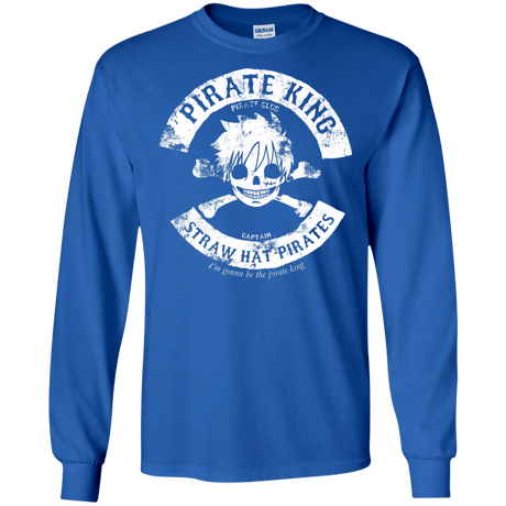 T-Shirts Royal / S Pirate King Skull Men's Long Sleeve T-Shirt