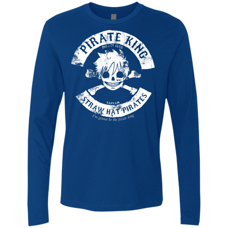 T-Shirts Royal / S Pirate King Skull Men's Premium Long Sleeve