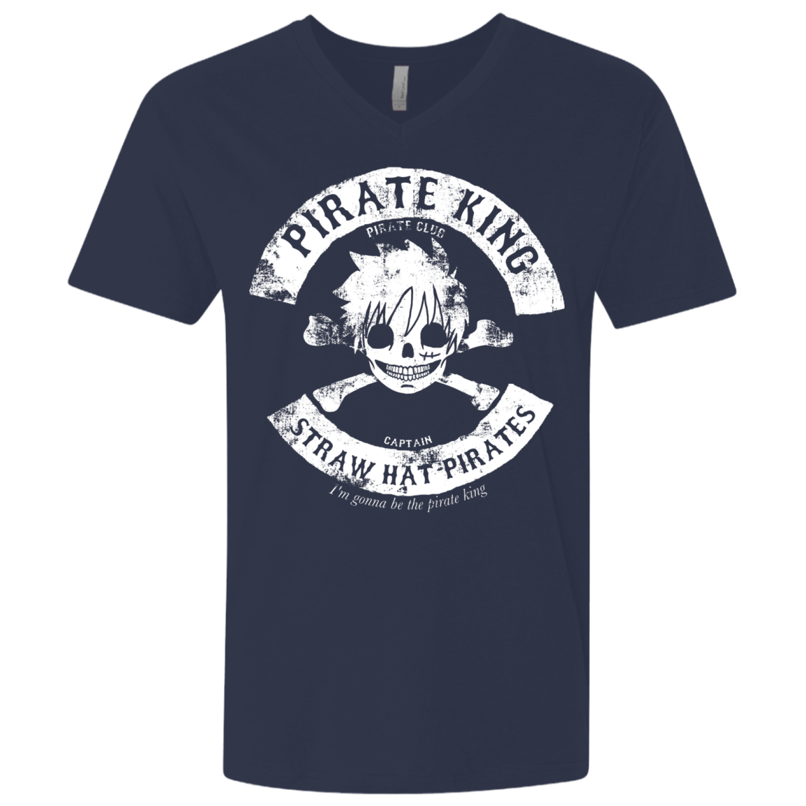 T-Shirts Midnight Navy / X-Small Pirate King Skull Men's Premium V-Neck